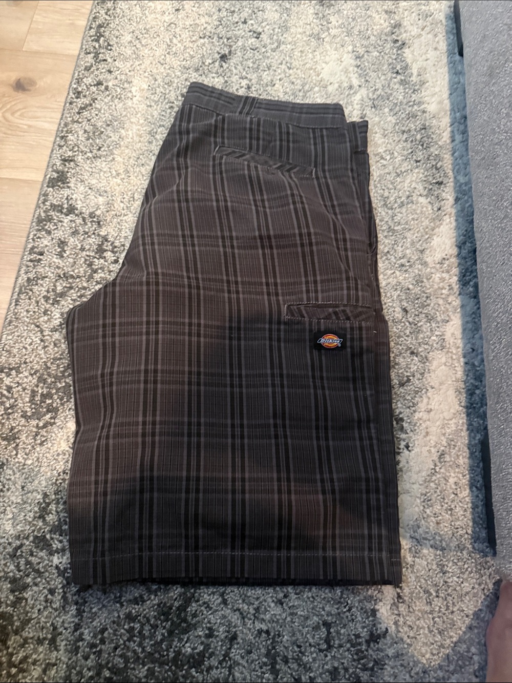 Dickies Black and Gray Plaid Work Shorts